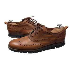 Cole haan zerogrand wingtips brown leather dress casual shoes